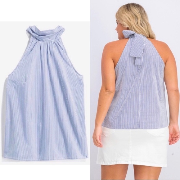 Stitchfix 41 Hawthorn Kerrianne Tie Back Halter Top NWT - Picture 2 of 12